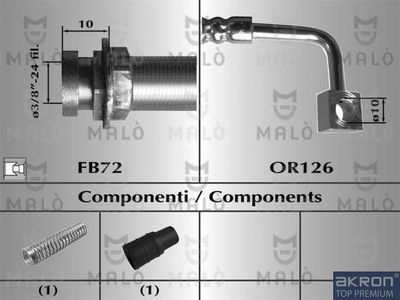 80735 AKRON-MALÒ Тормозной шланг