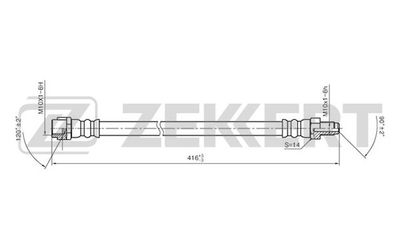 BS9040 ZEKKERT Тормозной шланг