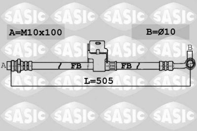 6606167 SASIC Тормозной шланг