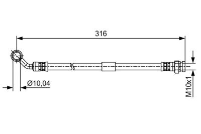 1987481648 BOSCH Тормозной шланг