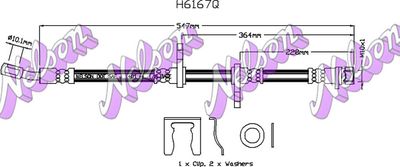 H6167Q KAWE Тормозной шланг