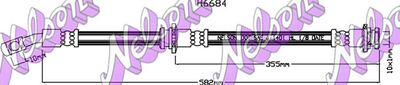 H6684 KAWE Тормозной шланг