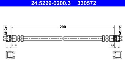 24522902003 ATE Тормозной шланг