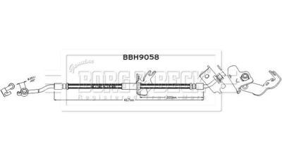 BBH9058 BORG & BECK Тормозной шланг
