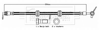 BBH8735 BORG & BECK Тормозной шланг