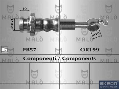 80821 AKRON-MALÒ Тормозной шланг