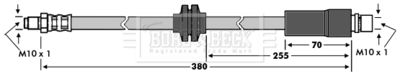 BBH7567 BORG & BECK Тормозной шланг