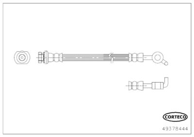 49378444 CORTECO Тормозной шланг