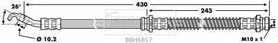 BBH6817 BORG & BECK Тормозной шланг