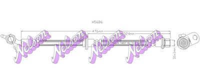 H5686 KAWE Тормозной шланг