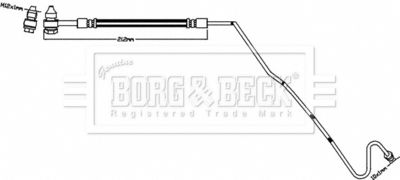 BBH8504 BORG & BECK Тормозной шланг