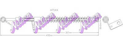 H7144 KAWE Тормозной шланг