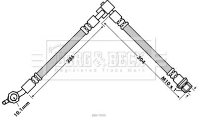 BBH7898 BORG & BECK Тормозной шланг
