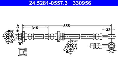 24528105573 ATE Тормозной шланг