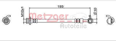 4112005 METZGER Тормозной шланг