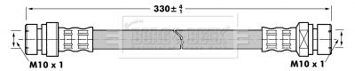 BBH7038 BORG & BECK Тормозной шланг