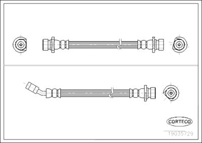 19035729 CORTECO Тормозной шланг