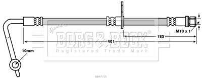 BBH7715 BORG & BECK Тормозной шланг