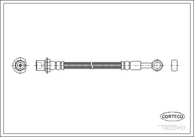 19032452 CORTECO Тормозной шланг