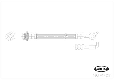 49374425 CORTECO Тормозной шланг