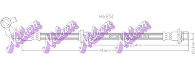 H6851 KAWE Тормозной шланг