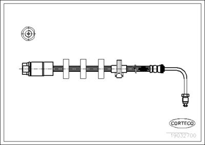 19032700 CORTECO Тормозной шланг