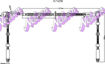 H7428 KAWE Тормозной шланг