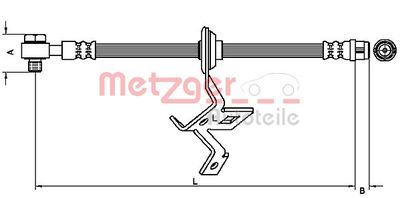 4116208 METZGER Тормозной шланг