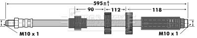 BBH6835 BORG & BECK Тормозной шланг