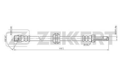 BS9279 ZEKKERT Тормозной шланг