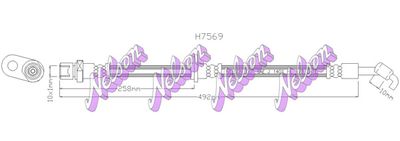 H7569 KAWE Тормозной шланг