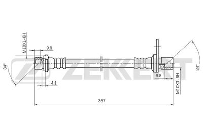 BS9520 ZEKKERT Тормозной шланг