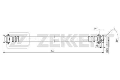 BS9522 ZEKKERT Тормозной шланг