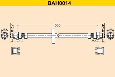 BAH0014 BARUM Тормозной шланг