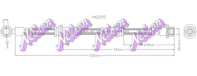 H6205 KAWE Тормозной шланг