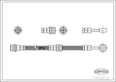 19032752 CORTECO Тормозной шланг