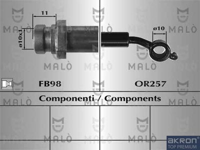 80780 AKRON-MALÒ Тормозной шланг