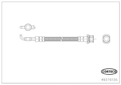 49379136 CORTECO Тормозной шланг