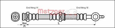 4113302 METZGER Тормозной шланг