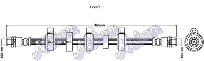 H6017 KAWE Тормозной шланг