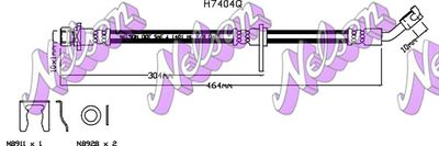 H7404Q KAWE Тормозной шланг