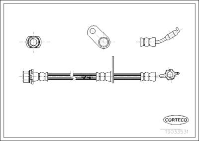 19033531 CORTECO Тормозной шланг
