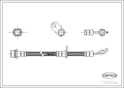 19033098 CORTECO Тормозной шланг