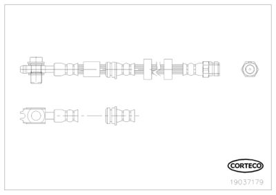 19037179 CORTECO Тормозной шланг