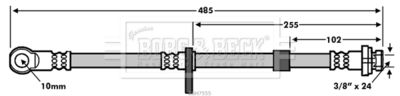 BBH7555 BORG & BECK Тормозной шланг