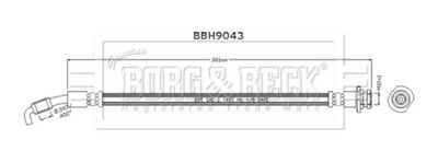 BBH9043 BORG & BECK Тормозной шланг