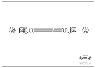 19031646 CORTECO Тормозной шланг