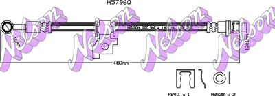 H5796Q KAWE Тормозной шланг