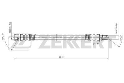 BS9454 ZEKKERT Тормозной шланг