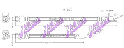 H7231 KAWE Тормозной шланг